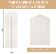 Cotton dress garment bag for long gowns - Image 2